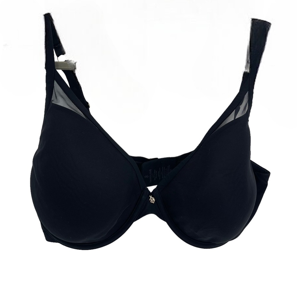 ThirdLove 24/7 Perfect Coverage Classic Contour Plunge Bra 40E in Black